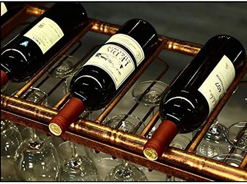 Зесус Европски држач за вино за вино со вино стакло, чаша чаша наопаку наопаку за вина решетката за висина за складирање на чаша/б/100х35см