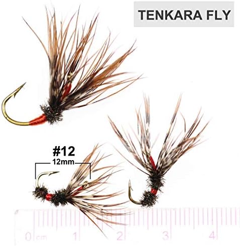 Wifreo 24 парчиња летаат со риболов мушички летаат риболов мами tenkara летаат водоотпорни летачки кутии со големина 12 бодликава