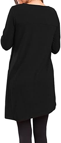 Nokmopo фустан со долг ракав за жени модни омнести ленти со копчиња маица маица со долги ракави фустан за патеки