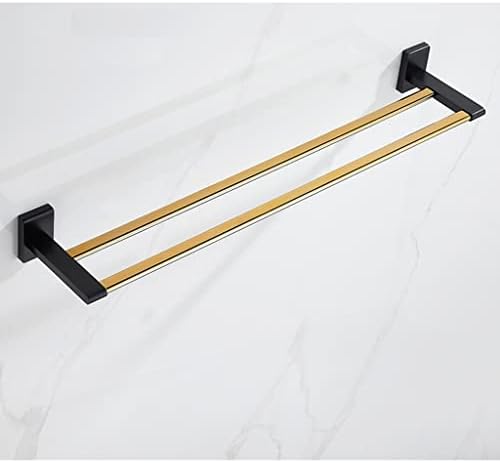 Црна златна пешкир решетка за бања за бања бања решетката за пешкири за бакар wallид што виси решетка