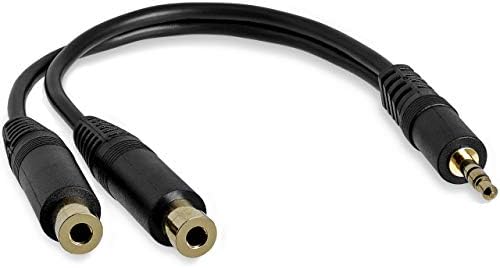 Startech.com 6 in. 3,5мм Аудио Сплитер кабел - Стерео кабел за сплитер - златни терминали - 3,5 мм машко до 2x 3,5мм женски