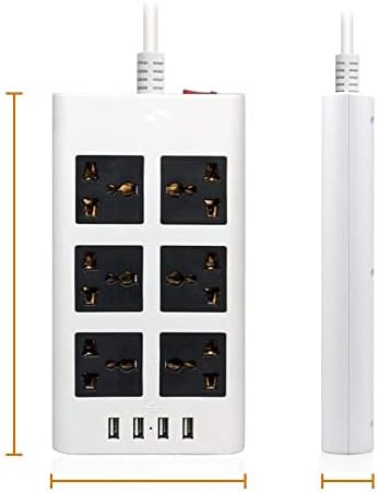 Енергетска лента Универзални приклучоци Велика Британија Електричен приклучок 6 излез 4 USB полнач за полнач 2500W Surge Protection Coarcuit