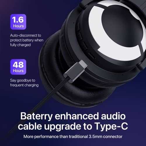 YOWU RGB Слушалки За Уши ЗА Мачки 3S Безжичен Bluetooth 5.0 Преклопливи Слушалки За Игри Со Вграден Микрофон &засилувач; Прилагодливо Осветлување