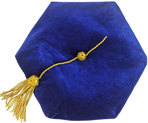 Докторски дипломирани дипломирани докторски докторски докторски сини/црни кадифе со златен злато ласеви, 8-еднострана/6 еднострана/4