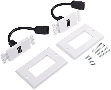 Кабел Работи 2-Пакет 1-Порта HDMI Ѕидна Плоча Во Бело