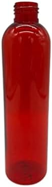 Природни фарми 8 мл Црвена Космо пластични шишиња -12 Пакет со празно пополнување на шише - БПА бесплатно - есенцијални масла -