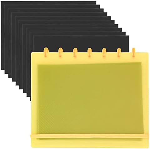 Yoseng 1pack печат и складирање на жолт чист фото албум со 10 пакувања магнетни чаршафи, идеално за проекти за занаетчиски занаетчиски производи,