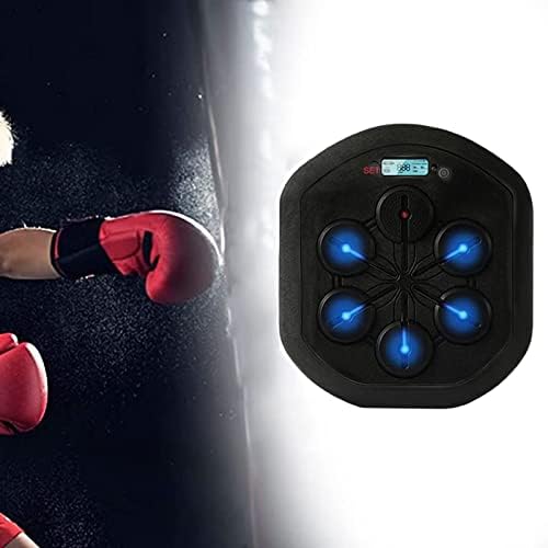 Smzglang Паметно боксот машина со светла и музички боксерски wallид монтирање електронски екран за вежбање wallид цел преносен wallид монтиран
