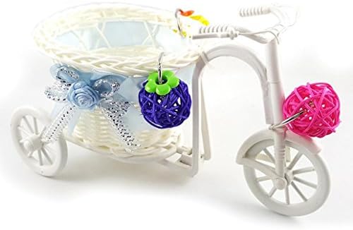 Hwangli мини велосипед количка количка за колички за птици папагал играчки миленичиња интелигенција раст ратан топка - случајна боја