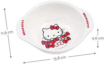 Здраво Кити Црвен вечера со прибор за јадење, лажица за чаши за чинија, 4 парчиња
