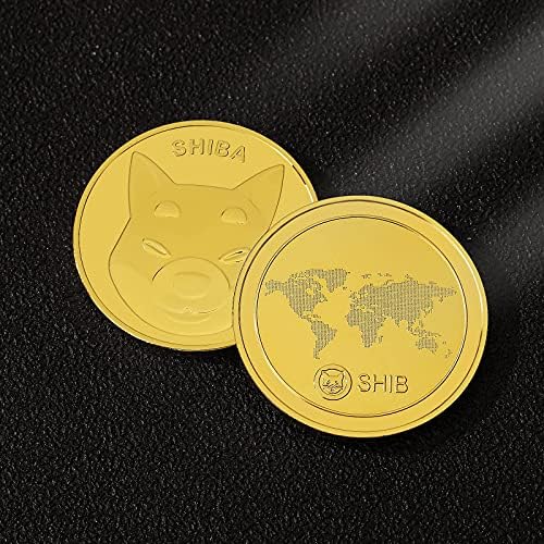 Шиба Ину монета злато позлатена Шиб Токен комеморативна паричка со заштитен случај Догекоин убиец