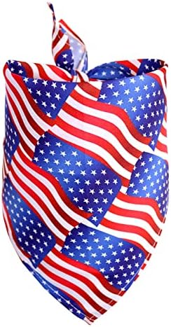 Вефсу Американски Знаме Куче Бандани Реверзибилен Триаголник Лигавчиња Шамија за 4 јули Денот На Независноста Сад Марамче За Миленичиња