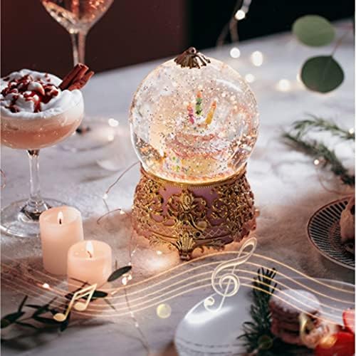 Seass Fantasy Snowflake Crystal Ball Music Box Octave Box ноќно светло за да испратите подарок за роденден на машка девојка Најдобра