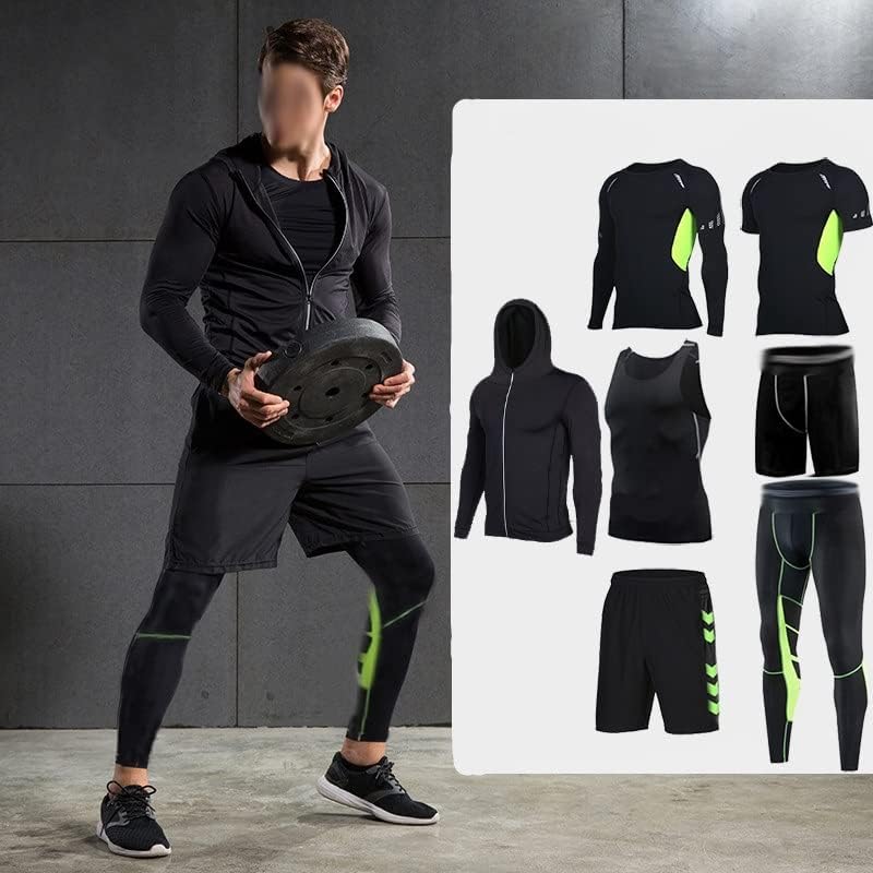 YFSDX Спортски костум за мажи што трчаат во машка поставеност за дишење џогирање на долна облека, спортска облека јога салата