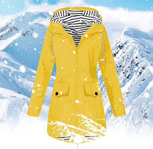 NAMTYQX дождовни палта за жени плус големина топла зима 2022 ровови со лесен водоотпорен јакни со поштеда на отворено со качулка