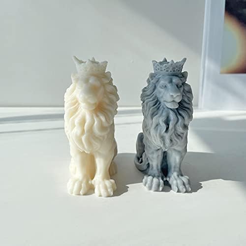 Xidmold 3D лав свеќа мувла за животински сапун од силиконски лав за правење свеќи од соја, сапун, чоколадо, торта, мус, десерт, статуа, смола