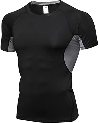 Чајјој човек со велосипедизам со кошули со кратки ракави кошули за компресија вежбање атлетски кошула за перформанси основен слој што