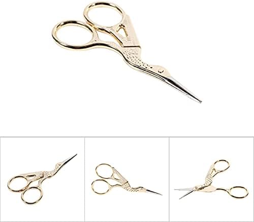 Не'рѓосувачки челик мали ножици за шиење на кран, гроздобер ножици за везови, погодни за вез, занает, работа со игла, уметничко