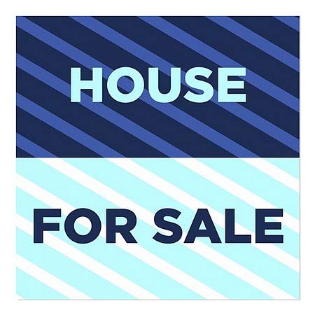CGSignLab | Куќа За Продажба-Ленти Сини Прозорец Прицврстување | 12 x12