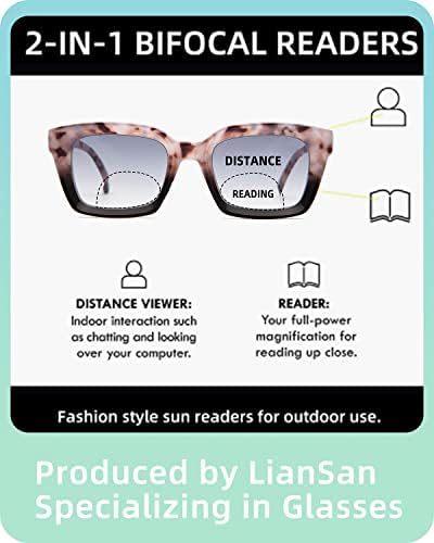 Бифокални Очила За Сонце Во Стилот на лиансан Опра Очила За Читање За Жени Со Пролетна Шарка Модни Дами Врвни Чисти Читачи На Сонце