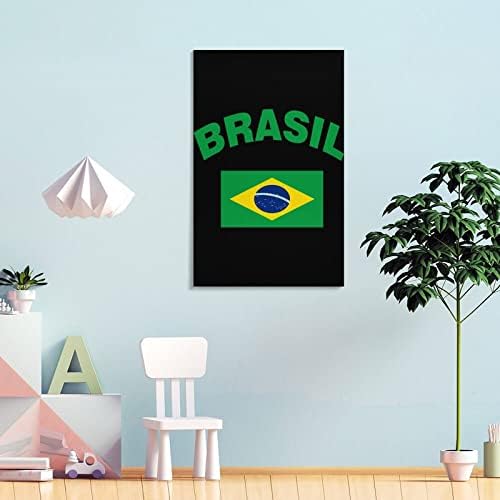 Знаме на Бразил печатено сликарство wallидни уметности модерни уметнички дела вертикална висина слика за декорација на домови во спална