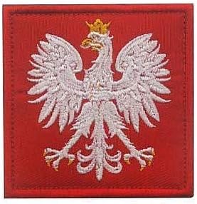 Полска знаме Полска орел Специјална сила Гром воена кука јамка тактика морал извезена лепенка