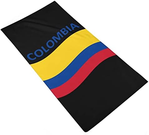 Знаме на колумбија рачни крпи за лицето за миење на телото меки меки за миење садови со слатки печатени за кујна за кујна секојдневна