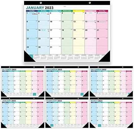 2023-2024 Ѕиден Календар, Големи Дневни Блокови, 18 Месечен Ѕиден Календар 2023-2024, Јануари 2023 - Јуни 2024 година, 16.8 х 16.8