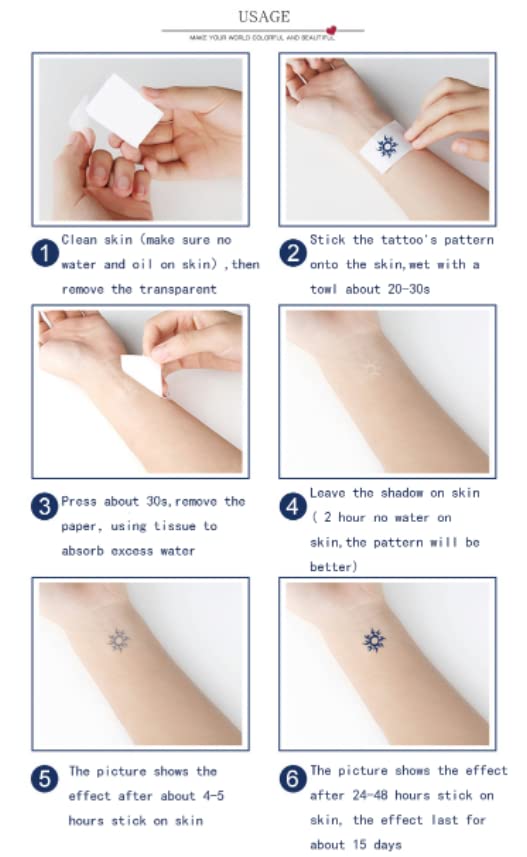 5 чаршафи секси водоотпорна привремена налепница за тетоважа Месечина starвезда Тела уметност лажна тетоважа блиц тетоважа рамо клавикула женски