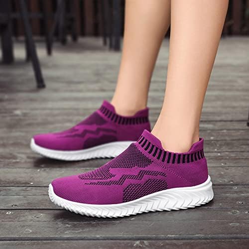 Leause Women's Lace Up Travel Travel Soft Softion Coompleate Shoes Outdoor Mesh Бели патики за жени со високи потпетици