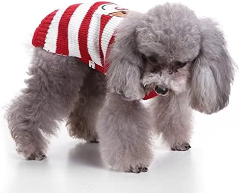 Симпатична црвена лента Божиќен ирвас џемпер за мали кучиња мачки зимски топол џемпер училиште стил кошула облека облека облека м