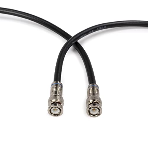 Кабелот Cimple CO BNC, црниот RG6 HD -SDI и SDI кабел - 75 ом, професионална оценка, кабел со мала загуба - 50 стапки