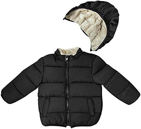 Зимски јакни за бебиња за момчиња, со качулка, памучен фустан, топол обложен палто надворешна облека