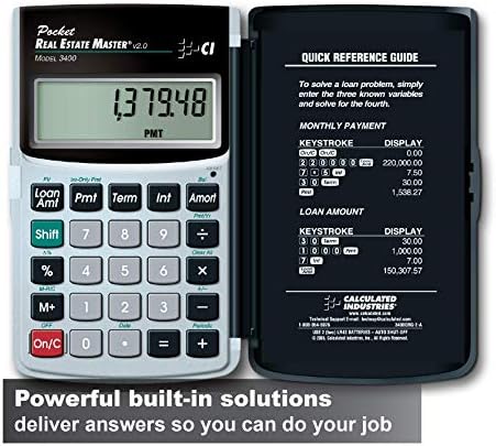 Пресметана индустрија 3400 џеб мајстор за недвижнини финансиски калкулатор