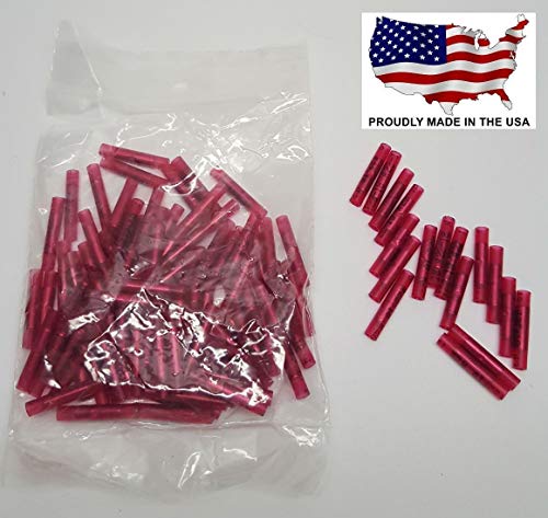 MVP 100 конектори со жица со црвен најлонски задник 22-18 AWG мерач САД - TBS18N