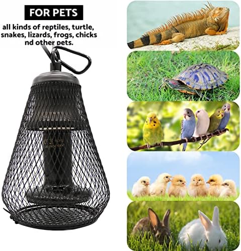TT & Louis керамички топлински топлински топлински ламби - Топло ламба за топлинска ламба за миленичиња - мачки кучиња и птици црна