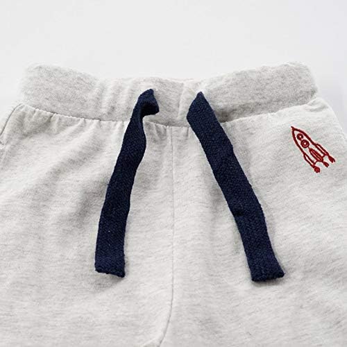 Девојки бебешки момчиња девојчиња sweeatpants памук чиста боја ракета активни панталони со џогер со влечење 1-6T