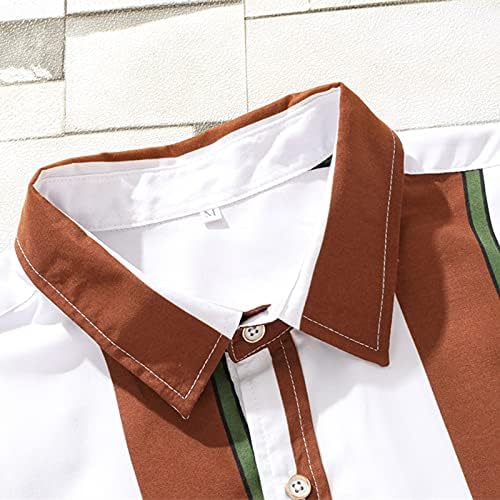 Gdjgta Tshirts for Men се копче надолу редовно вклопуваат врвови со долги ракави, четкани карирани фланели, случајна блуза јакна со