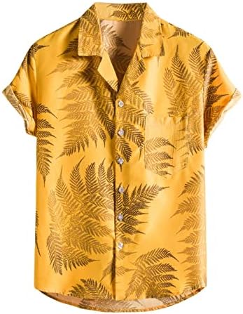 XXBR машки хавајски кошули случајни копче-долу кратки ракави печатени шорцеви летни плажа тропски хаваи кошули костуми. Кошули