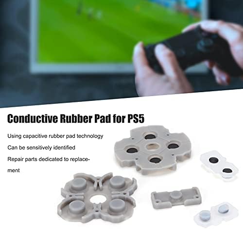 Делови за GamePad, прецизен дизајн Трајни спроводлива гумена подлога за замена на стандардна големина за PS5 за делови за поправка