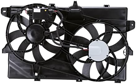 Собрание на вентилаторот за ладење TYC 622040 Компатибилен со 2010-2014 Ford Edge, црна