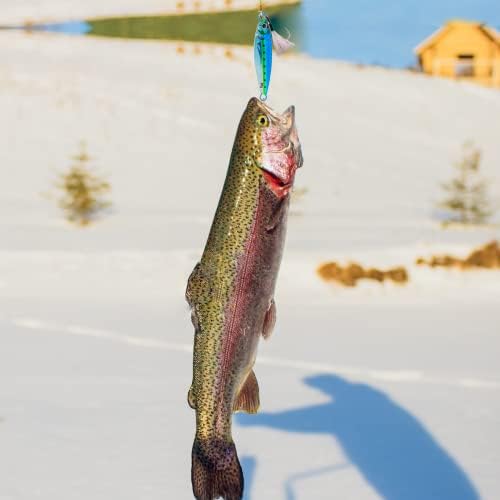 Риболов свирки метални лажици за риболов мами, вртења, мамка за мамка со сечилото со долги 3Д очи Treble Hook Vib Swimbait Bass Walleye Риболов