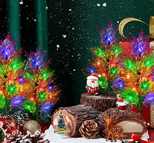 Fuleda Надворешни Божиќни украси, 2 пакетни бои што се менуваат соларни Божиќни светла, отворено водоотпорни, 3 светлосни режими соларни градинарски