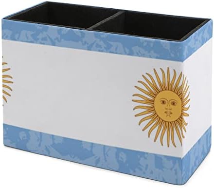 Ретро Аргентина знаме ПУ кожени моливи за моливи мултифункционални садови за садови за контејнери за канцеларија за канцелариски