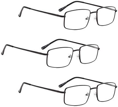 Лур за читање очила 3 ​​читачи на метали за мажи за мажи