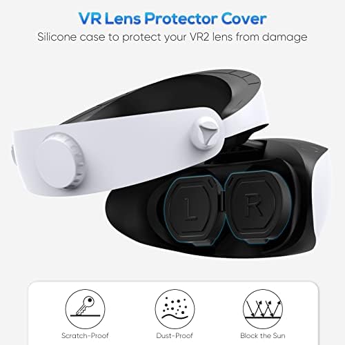 2 Пакувајте ја капакот на силиконски леќи за PS VR2, заштитната обвивка од YuanHot за PSVR 2 очила за заштита на леќи, капаче