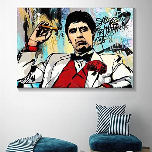 Iwy Graffiti al Pacino Scarface Тони Монтана постер декоративно сликарство платно wallидна уметност дневна соба постери Спална соба 16x24inch